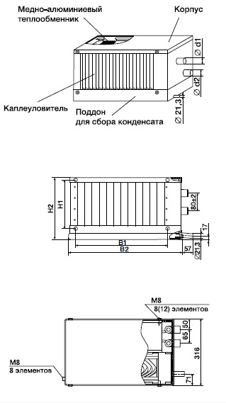 Фреоновый охладитель Zilon ZWS-R 700*400/3 купить в Иркутске