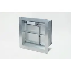 Клапан дымоудаления KD-120-800*800-F1-VN-MN220-ML-04, Типоразмер (мм): 800х800, Привод: Электромеханический, Исполнение: Стеновое, Тип: Многолопаточные