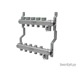 Коллектор нерж. в сборе универсальный 1" ВР-3/4" НР, 9 выходов Royal Thermo