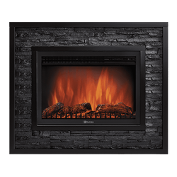 Firelight Loft 30 камень черный, черная эмаль