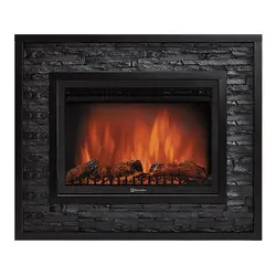 Firelight Loft 30 камень черный, черная эмаль