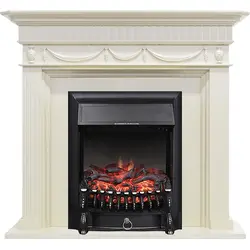 Каминокомплект Royal Flame Corfu Слоновая кость с очагом Fobos FX Black