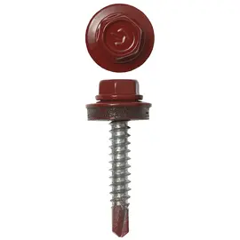 Саморезы Зубр СКД 4,8х35 мм кровельные для деревянной обрешетки RAL 3003 промфасовка, Длина (мм): 35