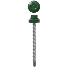 Саморезы Зубр СКД 4,8х35 мм кровельные для деревянной обрешетки RAL 6002 промфасовка, Длина (мм): 35