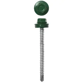 Саморезы Зубр СКД 4,8х35 мм кровельные для деревянной обрешетки RAL 6002 промфасовка, Длина (мм): 35