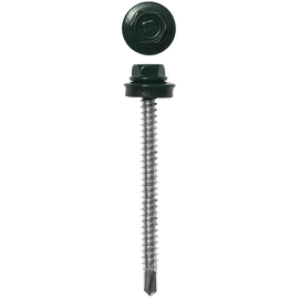 Саморезы Зубр СКД 4,8х35 мм кровельные для деревянной обрешетки RAL 6005 промфасовка, Длина (мм): 35