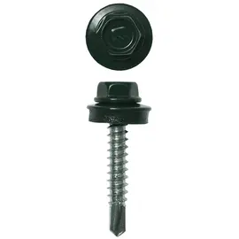 Саморезы Зубр СКД 4,8х35 мм кровельные для деревянной обрешетки RAL 6005 коробка, Длина (мм): 35