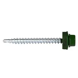 Саморезы Зубр СКД 4,8х50 мм кровельные для деревянной обрешетки RAL 6005 коробка, Длина (мм): 50