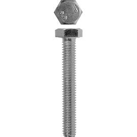 Болты DIN 933 Зубр М10 16 мм с шестигранной головкой пакет, Длина (мм): 16