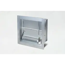 Клапан дымоудаления KD-120-500*500-F1-VN-EM220-ML-04, Типоразмер (мм): 500х500, Привод: Электромагнитный, Исполнение: Стеновое, Тип: Многолопаточные