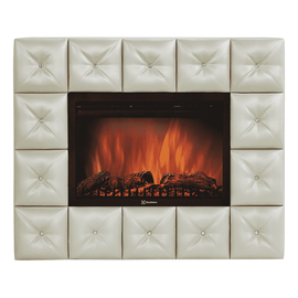 Каминокомплект: Очаг Electrolux EFP/P-3020LS с порталом Firelight Crystal 30 светлая экокожа, Цвет: Светлая экокожа