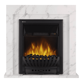 Каминокомплект: Очаг Electrolux EFP/P-1020LS, портал Simple Classic белый мрамор, Цвет: Белый мрамор