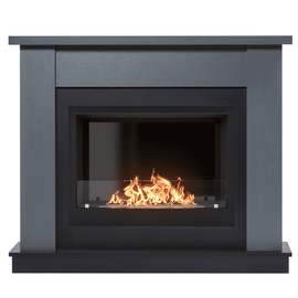 Каминокомплект: Биокамин Firelight BFP/P-2520, портал Canto 25 графит, Цвет: Графит