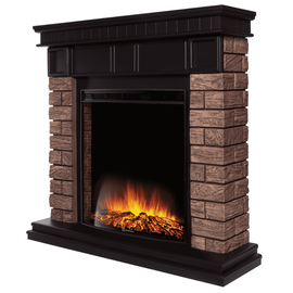 Firelight Bricks Wood Classic камень темный, шпон венге