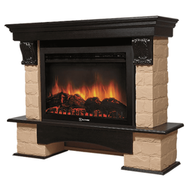 Firelight Forte 30U (угловой) камень бежевый, шпон темный дуб