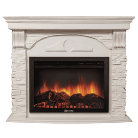 Firelight Torre 30S камень белый, шпон белёный дуб