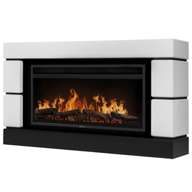 Каминокомплект: Очаг Electrolux EFP/P-4220LS, портал Moderno 42/40/36, белый, Цвет: Белый с черным