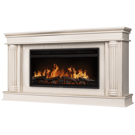 Каминокомплект: Очаг Electrolux EFP/P-4220LS, портал Olympia 42/40/36, сл. кость с зол. патиной