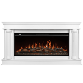 Каминокомплект: Очаг Royal Thermo Aurora RTFP/P-AR40LS, портал Olympia 42/40/36, белый