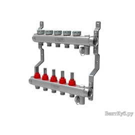 Коллектор нерж. с расходомерами 1" ВР-3/4" НР, 11 выходов Royal Thermo