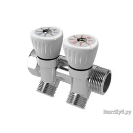 Коллектор с регулировочными вентилями 3/4"x1/2", 2 выхода Royal Thermo