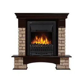 Firelight Forte Wood Classic камень коричневый, шпон темный дуб