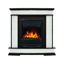 Firelight Scala Classic камень сланец скалистый белый, шпон тёмный дуб