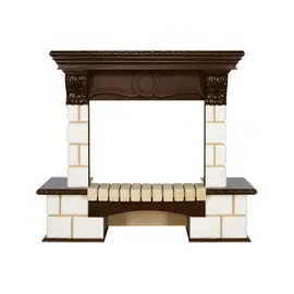 Royal Flame Pierre Luxe угловой Шампань/Темный дуб