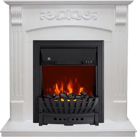 Каминокомплект Royal Flame Sorrento угловой Белый дуб с очагом Aspen Black