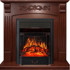 Каминокомплект Royal Flame Sorrento угловой Орех с очагом Majestic FX Black