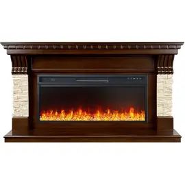 Каминокомплект Royal Flame Denver Темный дуб/Бежевый с очагом Vision 42 LED