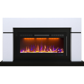 Каминокомплект Royal Flame Lindos Белый с очагом Crystal 36 RF
