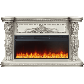 Каминокомплект Royal Flame Windsor 42 Слоновая кость с темной патиной с очагом Vision 42 LED