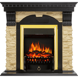 Каминокомплект Royal Flame Dublin Венге/Сланец с очагом Fobos FX Brass