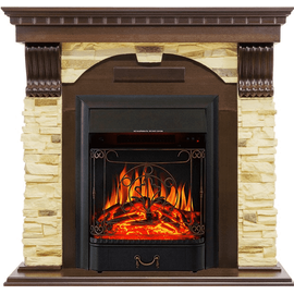 Каминокомплект Royal Flame Dublin Темный дуб/Сланец с очагом Majestic FX Black