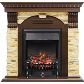Каминокомплект Royal Flame Dublin Темный дуб/Сланец с очагом Fobos FX Black