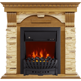 Каминокомплект Royal Flame Dublin Дуб/Сланец с очагом Aspen Black
