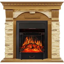 Каминокомплект Royal Flame Dublin Дуб/Сланец с очагом Majestic FX Black