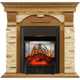 Каминокомплект Royal Flame Dublin Дуб/Сланец с очагом Majestic FX M Black