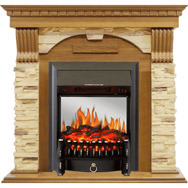 Каминокомплект Royal Flame Dublin Дуб/Сланец с очагом Fobos FX M Black