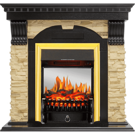 Каминокомплект Royal Flame Dublin Венге/Сланец с очагом Fobos FX M Brass