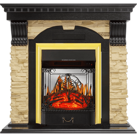 Каминокомплект Royal Flame Dublin Венге/Сланец с очагом Majestic FX M Brass