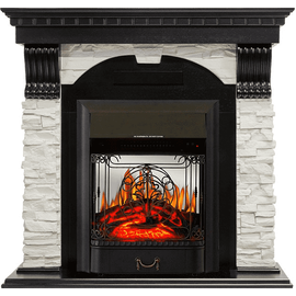 Каминокомплект Royal Flame Dublin Венге/Сланец белый с очагом Majestic FX M Black