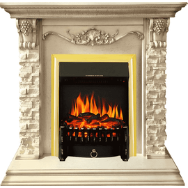 Каминокомплект Royal Flame Adriana Cлоновая кость с очагом Fobos FX Brass