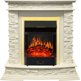 Каминокомплект Royal Flame Luzern Слоновая кость с очагом Majestic FX Brass