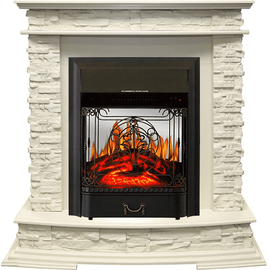 Каминокомплект Royal Flame Luzern Слоновая кость с очагом Majestic FX M Black