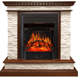 Каминокомплект Royal Flame Calgary Дуб/Сланец белый с очагом Majestic FX Black