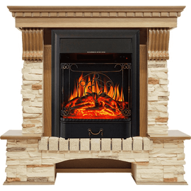 Каминокомплект Royal Flame Pierre Luxe Дуб/Сланец с очагом Majestic FX Black