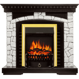 Каминокомплект Royal Flame Glasgow Венге/Белый с очагом Fobos FX Brass