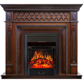 Каминокомплект Royal Flame Alexandria махагон коричневый антик с очагом Majestic FX Black